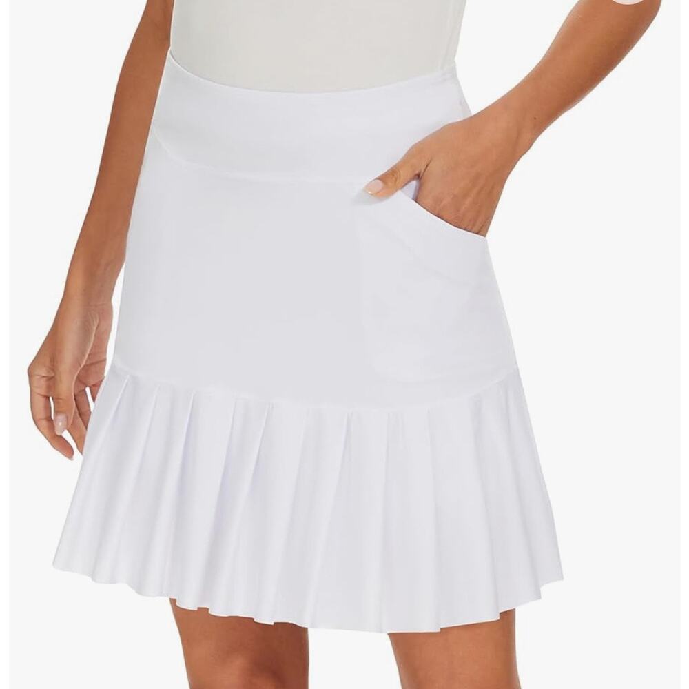 19" Golf Skirts for Women Knee Length Ruffle Hem Tennis Skirt Small , no tag